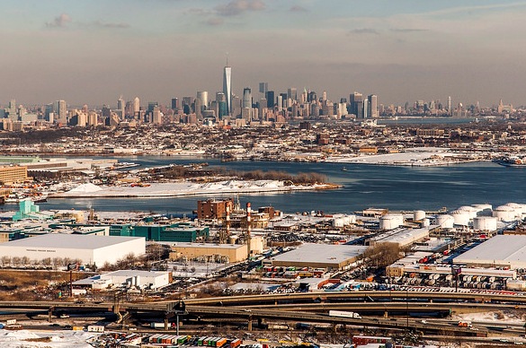 Landing Newark with Manhattan Skyline in the Background