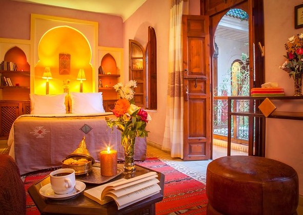 Chambre Bédouine, Riad Sable Chaud, Bab Doukkala, Medina, Marrakech, Morocco