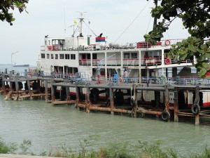 Old Raja Ferry at Donsak Pier near Surat Thani