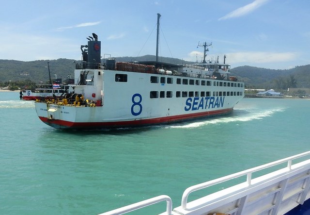 Seatran Ferry Approaching Nathon Pier, Koh Samui, Thailand