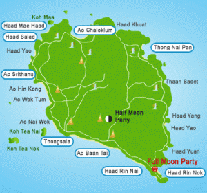 Map of Koh Phangan