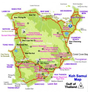 The Map of Koh Samui