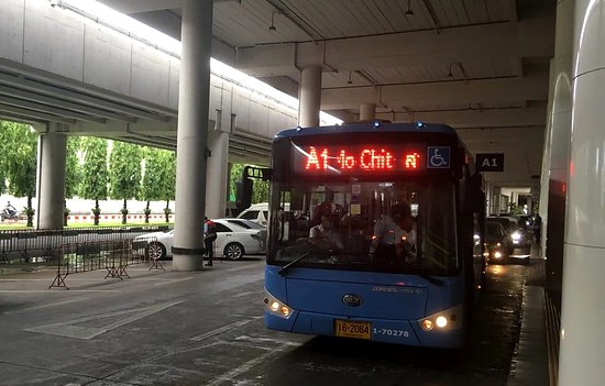 Don Mueang Airport, A1 Bus Service to Mo Chit, Bangkok, Thailand
