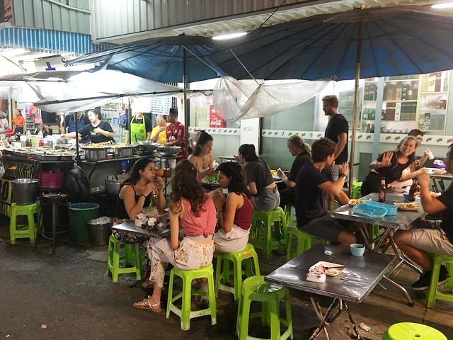 Open Air Restaurant at Soi Rambuttri, near Khao San Road, Banglamphu, Bangkok, Thailand