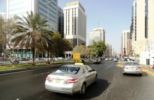 Photo of Abu Dhabi Taxi in Hamdan Street, UAE