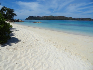 A Photo of the Beach at Anse Takamaka, Praslin, Seychelles