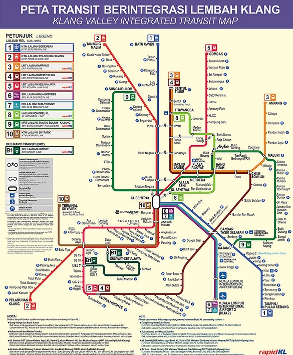 Kuala Lumpur Transportation Map