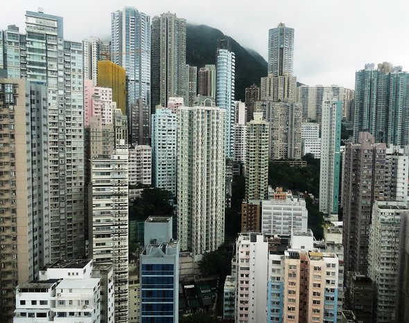 View from 37th floor Holiday Inn Express SoHo, Sheung Wan, Hong Kong Island