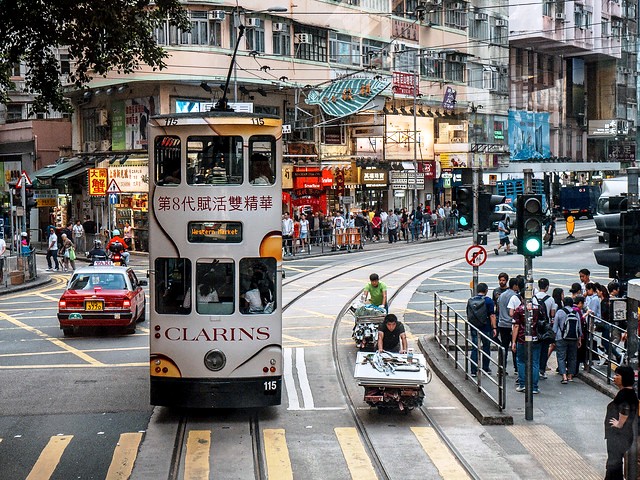 From Sheung Wan to Wan Chai by Tram, Hong Kong Island