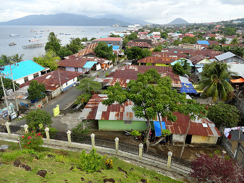 Kota Ternate from Benteng Tolukko, East Coast of Pulau Ternate, The Moluccas (Maluku)