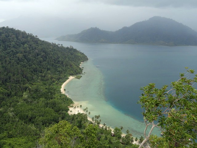 Pulau Cubadak from top of the Hill above Paradiso Village, Sumatra, Indonesia