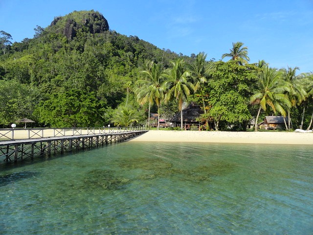 The Pier and the Restaurant at Paradiso Village, Pulau Cubadak, Sumatra, Indonesia