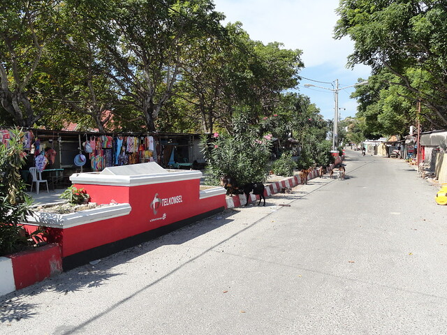 View of the crowded... main street of Tanjung Bira, South Sulawesi, Indonesia 