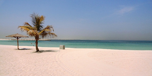 Al Mamzar Beach Park in August, Dubai, United Arab Emirates