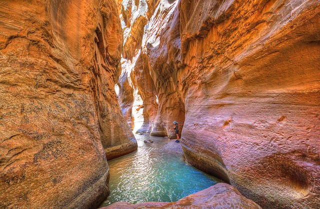 Hiking the Zion Narrows, Zion National Park, Utah