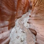 Inside the Dry Fork Narrows in Grand Staircase Escalante National Monument in Utah USA