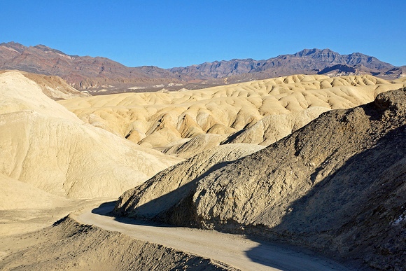 Driving Twenty Mule Team Canyon, Death Valley National Park, California
