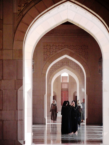 Inside Sultan Qaboos Grand Mosque, Muscat, Oman