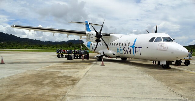ATR 42 Air Swift at El Nido Airport, Palawan, Philippines