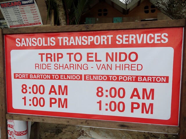 Van Services Between Port Barton and El Nido, Palawan, Philippines