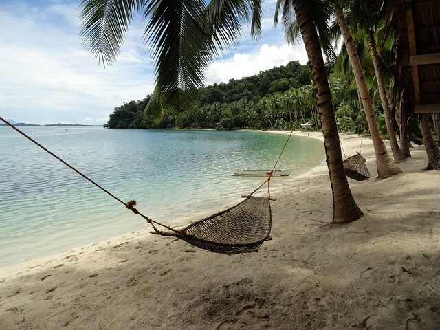 Wonderful White Beach, Port Barton, Palawan, Philippines
