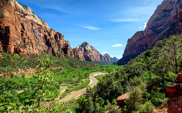 Virgin River, Zion Canyon, Zion National Park, Utah, United States of America