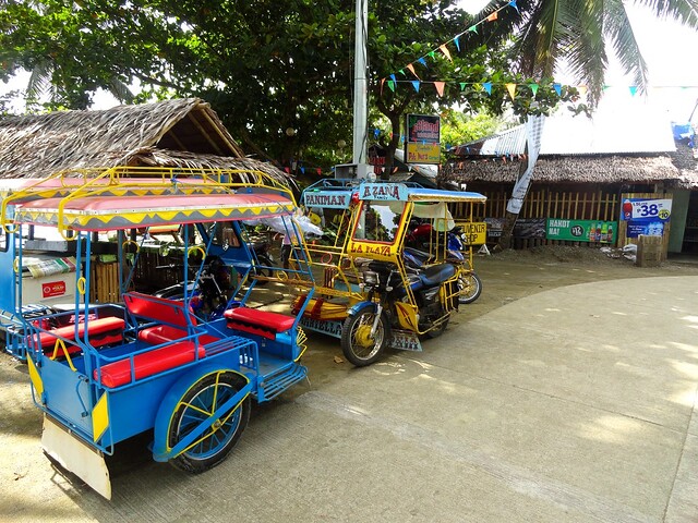 Tricycles, Paniman  Beach, Caramoan Peninsula, Camarines Sur, Philippines