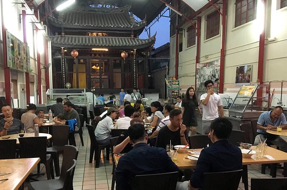 Chinese Food Hawker Stalls, Carpenter Street, Historic District, Kuching, Sarawak, Malaysian Borneo