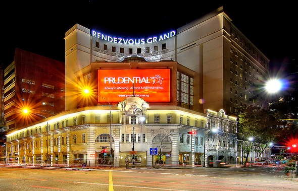 View of Rendezvous Hotel Singapore by Far East Hospitality, Corner Bencoolen and Bras Basah Road, Singapore