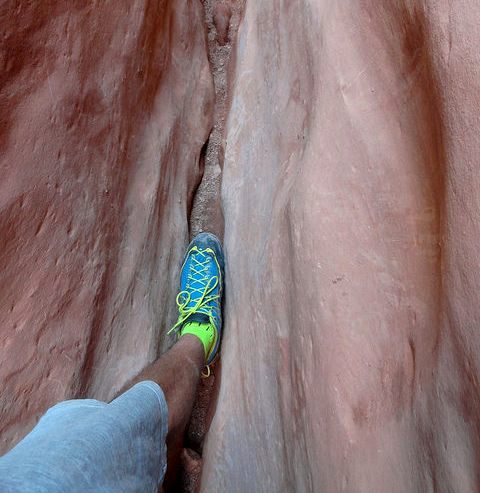 My foot! Second Slot Section, Little Wild Horse Canyon, San Rafael Swell, Utah