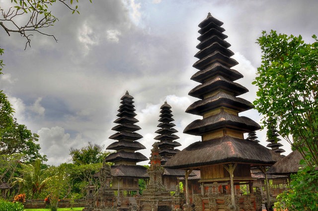 A 17th-Century Hindu temple ("Taman Ayun" is Balinese for "beautiful garden") in Mengwi, Bali, Indonesia