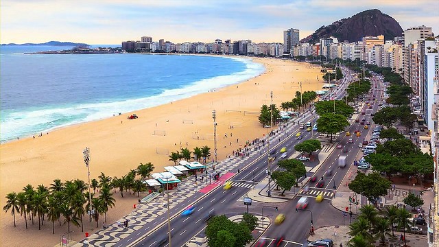 Avenida Atlantica and Copacabana Beach, Rio de Janeiro, Brazil