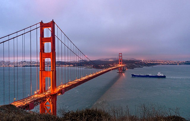 Il Golden Gate Bridge Visto da Nord: la Collina di Conzelman Road