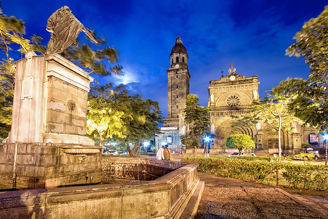 Manila Cathedral in the Evening, Intramuros, Manila, The Philippines