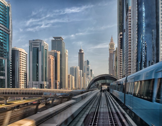Dubai Metro, Sheikh Zayed Road, Dubai, United Arab Emirates