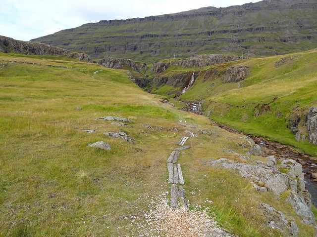 Path to the Waterfalls near the Panoramic Viewpoint, Northside Road, Seyðisfjörður, East Iceland