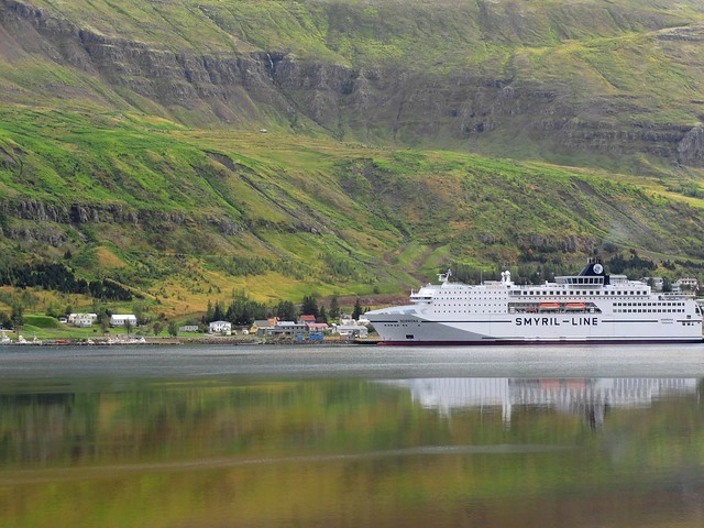 Smyril Line MS Noronna in Seyðisfjörður, East Iceland