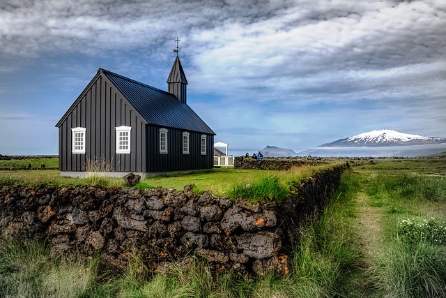Black Church, Búðakirkja, Snæfellsnes Peninsula, West Iceland