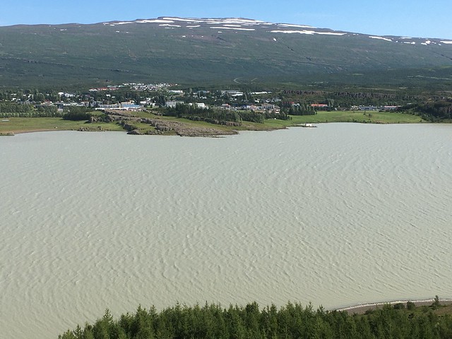 Lagarfljót Lake and Egilsstaðir from West Bank Viewpoint, East Iceland