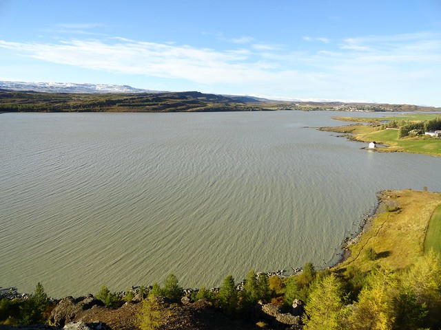 Panorama of Lagarfljót Lake from East Bank Viewpoint, Egilsstaðir, East Iceland