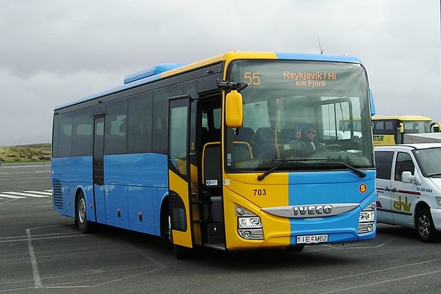 Public Bus 55, Keflavik International Airport, Reykjavík, Iceland