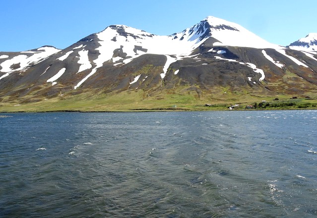 Mountains on the East Side of the Fjord from Siglufjörður, North Iceland