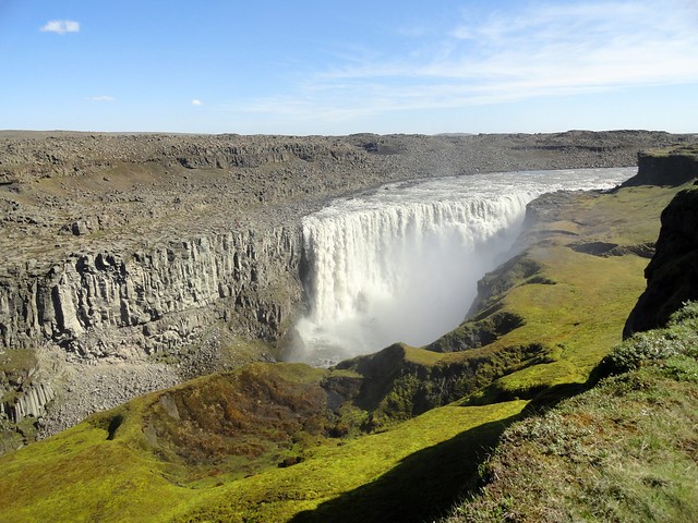 Panoramic View of Dettifoss from the West Side of the River, North-east Iceland