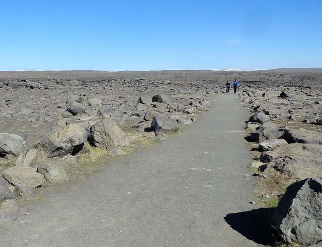 Walking Path from Dettifoss Parking West to the Waterfall, North-east Iceland
