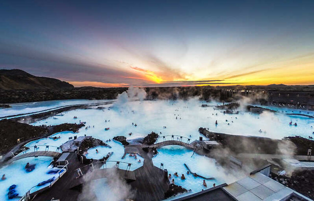 Blue Lagoon and Golden Circle Tour, Blue Lagoon at Sunset, Iceland