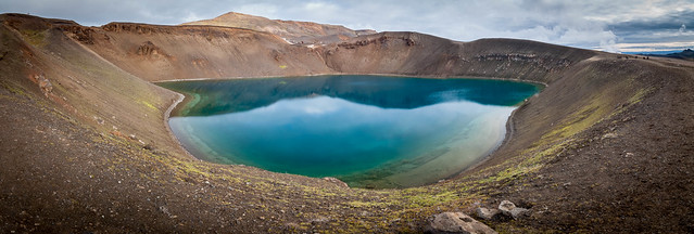 Viti Crater or Krafla Crater Lake, Krafla Caldera, Mývatn Area, North Iceland