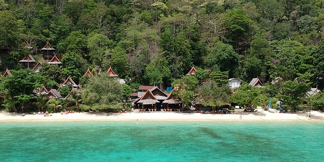 Phak Nam Bay and Phi Phi Relax Beach Resort, East Coast, Phi Phi Don, Phi Phi Island, Thailand