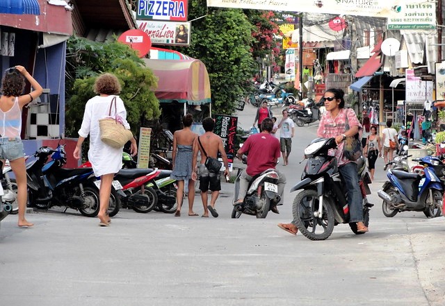 Scooters and Motorbikes, Haad Rin, Koh Phangan, Thailand
