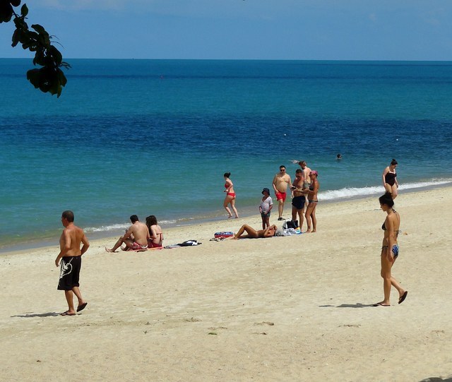 Sunny Day at Lamai Beach, Koh Samui, Thailand