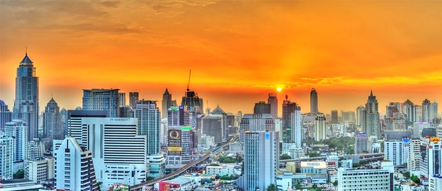 Bangkok at Sunset, Thailand